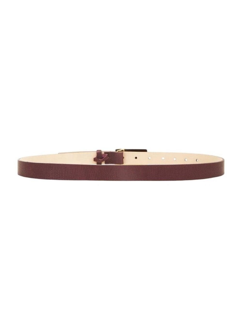 Heaven Mayhem Burgundy Leather Plate Belt - Medium - Picture 8 of 10